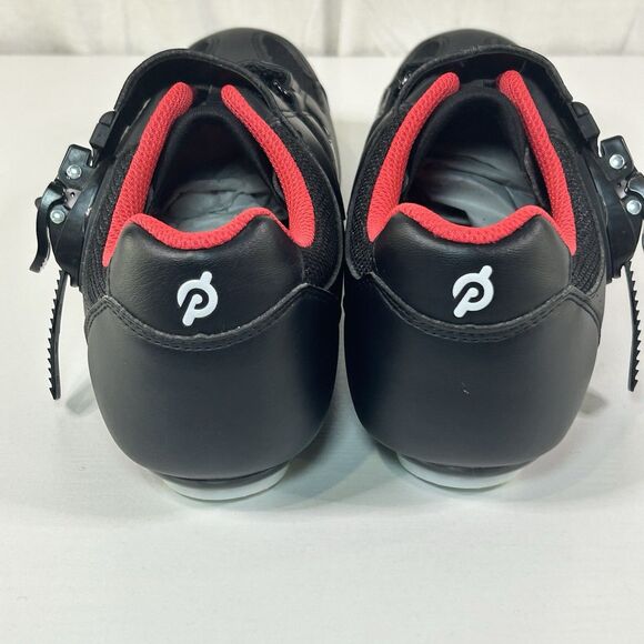 Peloton Cycling Shoes Women's Size US 10.5 / EU 41 Black Red - Picture 4 of 8